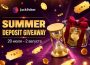 JackPoker запустил лотерею Summer Deposit Giveaway с призовым фондом $100,000