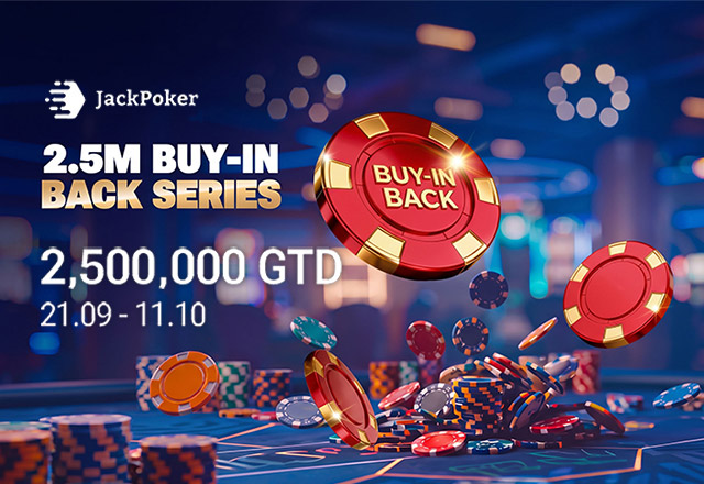 В JackPoker стартовала Buy-in Back Series с гарантией $2,500,000